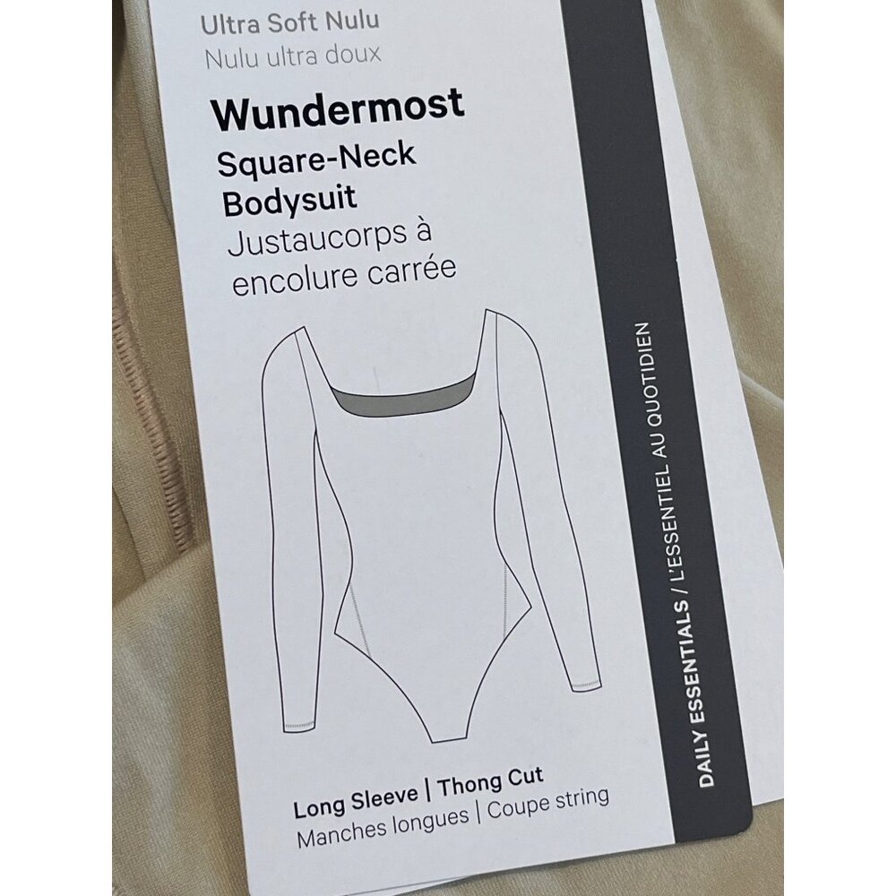 NWT Lululemon Ultra Soft Nulu Wundermost Long Sleeve Bodysuit Mojave Tan Size L - Picture 4 of 5